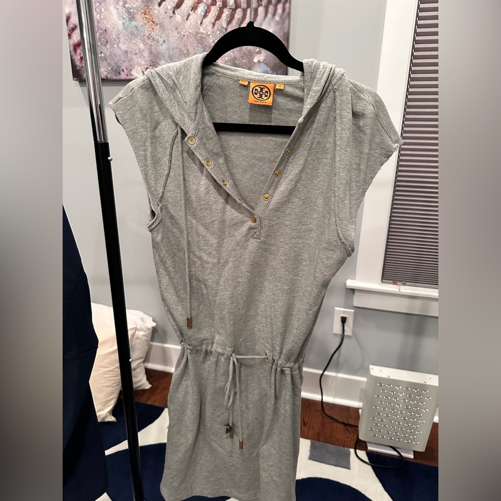 Tory Burch casual dress, drawstring waist, great for beach or pool
